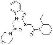 (9ci)-4-[[2-[[2-(2-乙基-1-哌啶基)-2-氧代乙基]硫代]-1H-苯并咪唑-1-基]乙酰基]-吗啉结构式_606110-69-4结构式