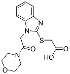 (9ci)-[[1-[2-(4-吗啉)-2-氧代乙基]-1H-苯并咪唑-2-基]硫代]-乙酸结构式_606110-75-2结构式