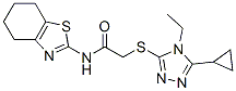 Acetamide, 2-[(5-cyclopropyl-4-ethyl-4h-1,2,4-triazol-3-yl)thio]-n-(4,5,6,7-tetrahydro-2-benzothiazolyl)-(9ci) Structure,606111-13-1Structure