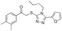 (9ci)-2-[[4-丁基-5-(2-呋喃)-4H-1,2,4-噻唑-3-基]硫代]-1-(3,4-二甲基苯基)-乙酮结构式_606111-39-1结构式