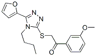 (9ci)-2-[[4-丁基-5-(2-呋喃)-4H-1,2,4-噻唑-3-基]硫代]-1-(3-甲氧基苯基)-乙酮结构式_606111-43-7结构式