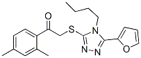 (9ci)-2-[[4-丁基-5-(2-呋喃)-4H-1,2,4-噻唑-3-基]硫代]-1-(2,4-二甲基苯基)-乙酮结构式_606111-47-1结构式