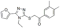 Ethanone, 1-(3,4-dimethylphenyl)-2-[[4-ethyl-5-(2-furanyl)-4h-1,2,4-triazol-3-yl]thio]-(9ci) Structure,606111-55-1Structure