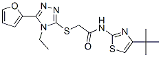 (9ci)-n-[4-(1,1-二甲基乙基)-2-噻唑]-2-[[4-乙基-5-(2-呋喃)-4H-1,2,4-噻唑-3-基]硫代]-乙酰胺结构式_606111-62-0结构式