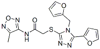 Acetamide, 2-[[5-(2-furanyl)-4-(2-furanylmethyl)-4h-1,2,4-triazol-3-yl]thio]-n-(4-methyl-1,2,5-oxadiazol-3-yl)-(9ci) Structure,606111-84-6Structure