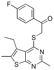 (9ci)-2-[(5-乙基-2,6-二甲基噻吩并[2,3-d]嘧啶-4-基)硫代]-1-(4-氟苯基)-乙酮结构式_606113-39-7结构式