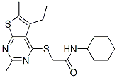 Acetamide, n-cyclohexyl-2-[(5-ethyl-2,6-dimethylthieno[2,3-d]pyrimidin-4-yl)thio]-(9ci) Structure,606113-42-2Structure