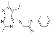 (9ci)-2-[(5-乙基-2,6-二甲基噻吩并[2,3-d]嘧啶-4-基)硫代]-n-苯基-乙酰胺结构式_606113-43-3结构式