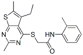 (9ci)-2-[(5-乙基-2,6-二甲基噻吩并[2,3-d]嘧啶-4-基)硫代]-n-(2-甲基苯基)-乙酰胺结构式_606113-45-5结构式