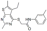 (9ci)-2-[(5-乙基-2,6-二甲基噻吩并[2,3-d]嘧啶-4-基)硫代]-n-(3-甲基苯基)-乙酰胺结构式_606113-46-6结构式