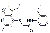 Acetamide, 2-[(5-ethyl-2,6-dimethylthieno[2,3-d]pyrimidin-4-yl)thio]-n-(2-ethylphenyl)-(9ci) Structure,606113-47-7Structure