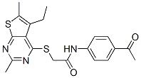 (9ci)-n-(4-乙酰基苯基)-2-[(5-乙基-2,6-二甲基噻吩并[2,3-d]嘧啶-4-基)硫代]-乙酰胺结构式_606113-54-6结构式