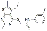 Acetamide, 2-[(5-ethyl-2,6-dimethylthieno[2,3-d]pyrimidin-4-yl)thio]-n-(3-fluorophenyl)-(9ci) Structure,606113-55-7Structure