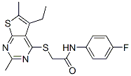 (9ci)-2-[(5-乙基-2,6-二甲基噻吩并[2,3-d]嘧啶-4-基)硫代]-n-(4-氟苯基)-乙酰胺结构式_606113-62-6结构式