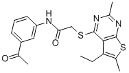 N-(3-acetylphenyl)-2-[(5-ethyl-2,6-dimethylthieno[2,3-d]pyrimidin-4-yl)thio]acetamide Structure,606113-63-7Structure