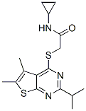 Acetamide, n-cyclopropyl-2-[[5,6-dimethyl-2-(1-methylethyl)thieno[2,3-d]pyrimidin-4-yl]thio]-(9ci) Structure,606113-65-9Structure