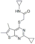 Acetamide, n-cyclopropyl-2-[(2-cyclopropyl-5,6-dimethylthieno[2,3-d]pyrimidin-4-yl)thio]-(9ci) Structure,606113-66-0Structure