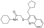 Acetamide, n-cyclohexyl-2-[[3-(cyclopentylmethyl)-2-quinolinyl]thio]-(9ci) Structure,606113-75-1Structure