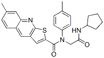 (9CI)-N-[2-(环戊基氨基)-2-氧代乙基]-7-甲基-N-(4-甲基苯基)-噻吩并[2,3-b]喹啉-2-羧酰胺结构式_606114-16-3结构式