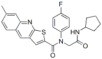 (9CI)-N-[2-(环戊基氨基)-2-氧代乙基]-N-(4-氟苯基)-7-甲基-噻吩并[2,3-b]喹啉-2-羧酰胺结构式_606114-17-4结构式