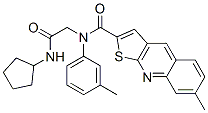 (9CI)-N-[2-(环戊基氨基)-2-氧代乙基]-7-甲基-N-(3-甲基苯基)-噻吩并[2,3-b]喹啉-2-羧酰胺结构式_606114-18-5结构式