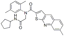 (9CI)-N-[2-(环戊基氨基)-2-氧代乙基]-N-(2,5-二甲基苯基)-7-甲基-噻吩并[2,3-b]喹啉-2-羧酰胺结构式_606114-23-2结构式