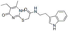 (9ci)-2-[(5-乙基-1,4-二氢-6-甲基-4-氧代-2-嘧啶)硫代]-n-[2-(1H-吲哚-3-基)乙基]-乙酰胺结构式_606114-44-7结构式