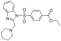 (9ci)-4-[[2-(1-哌啶基甲基)-1H-苯并咪唑-1-基]磺酰基]-苯甲酸乙酯结构式_606114-49-2结构式