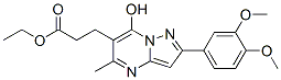 (9ci)-2-(3,4-二甲氧基苯基)-7-羟基-5-甲基-,乙酯吡唑并[1,5-a]嘧啶-6-丙酸结构式_606114-58-3结构式