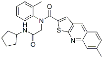 (9CI)-N-[2-(环戊基氨基)-2-氧代乙基]-7-甲基-N-(2-甲基苯基)-噻吩并[2,3-b]喹啉-2-羧酰胺结构式_606114-71-0结构式