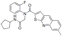 (9CI)-N-[2-(环戊基氨基)-2-氧代乙基]-N-(2-氟苯基)-7-甲基-噻吩并[2,3-b]喹啉-2-羧酰胺结构式_606114-72-1结构式