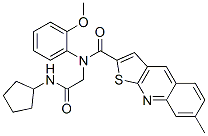 (9CI)-N-[2-(环戊基氨基)-2-氧代乙基]-N-(2-甲氧基苯基)-7-甲基-噻吩并[2,3-b]喹啉-2-羧酰胺结构式_606114-73-2结构式