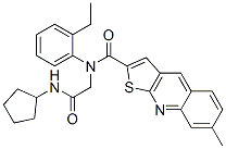 (9CI)-N-[2-(环戊基氨基)-2-氧代乙基]-N-(2-乙基苯基)-7-甲基-噻吩并[2,3-b]喹啉-2-羧酰胺结构式_606114-74-3结构式