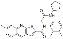 (9CI)-N-[2-(环戊基氨基)-2-氧代乙基]-N-(2,3-二甲基苯基)-7-甲基-噻吩并[2,3-b]喹啉-2-羧酰胺结构式_606114-76-5结构式