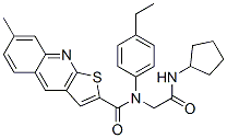 (9CI)-N-[2-(环戊基氨基)-2-氧代乙基]-N-(4-乙基苯基)-7-甲基-噻吩并[2,3-b]喹啉-2-羧酰胺结构式_606114-77-6结构式