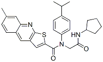 (9CI)-N-[2-(环戊基氨基)-2-氧代乙基]-7-甲基-N-[4-(1-甲基乙基)苯基]-噻吩并[2,3-b]喹啉-2-羧酰胺结构式_606114-78-7结构式