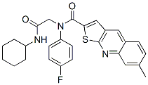 (9CI)-N-[2-(环己基氨基)-2-氧代乙基]-N-(4-氟苯基)-7-甲基-噻吩并[2,3-b]喹啉-2-羧酰胺结构式_606114-90-3结构式