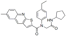 (9CI)-N-[2-(环戊基氨基)-2-氧代乙基]-N-(4-乙基苯基)-6-甲基-噻吩并[2,3-b]喹啉-2-羧酰胺结构式_606114-99-2结构式