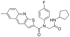 (9CI)-N-[2-(环戊基氨基)-2-氧代乙基]-N-(4-氟苯基)-6-甲基-噻吩并[2,3-b]喹啉-2-羧酰胺结构式_606115-00-8结构式