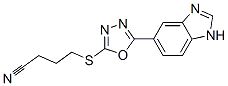 (9ci)-4-[[5-(1H-苯并咪唑-5-基)-1,3,4-噁二唑-2-基]硫代]-丁腈结构式_606117-03-7结构式