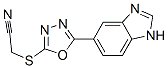 (9ci)-[[5-(1H-苯并咪唑-5-基)-1,3,4-噁二唑-2-基]硫代]-乙腈结构式_606117-09-3结构式