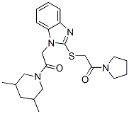 Piperidine, 3,5-dimethyl-1-[[2-[[2-oxo-2-(1-pyrrolidinyl)ethyl]thio]-1h-benzimidazol-1-yl]acetyl]-(9ci) Structure,606117-50-4Structure