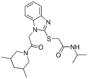 (9ci)-2-[[1-[2-(3,5-二甲基-1-哌啶基)-2-氧代乙基]-1H-苯并咪唑-2-基]硫代]-n-(1-甲基乙基)-乙酰胺结构式_606117-53-7结构式