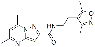 (9ci)-n-[2-(3,5-二甲基-4-异噁唑基)乙基]-5,7-二甲基-吡唑并[1,5-a]嘧啶-2-羧酰胺结构式_606117-74-2结构式