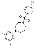 (9ci)-1-[(4-氯苯基)磺酰基]-4-(4,6-二甲基-2-嘧啶)六氢-1H-1,4-二氮杂卓结构式_606118-06-3结构式