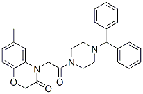 (9ci)-1-[(2,3-二氢-6-甲基-3-氧代-4H-1,4-苯并噁嗪-4-基)乙酰基]-4-(二苯基甲基)-哌嗪结构式_606119-70-4结构式