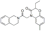 (9ci)-2-[(2-乙基-2,3-二氢-6-甲基-3-氧代-4H-1,4-苯并噁嗪-4-基)乙酰基]-1,2,3,4-四氢-异喹啉结构式_606120-31-4结构式