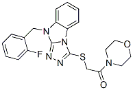 Morpholine, 4-[[[9-[(2-fluorophenyl)methyl]-9h-1,2,4-triazolo[4,3-a]benzimidazol-3-yl]thio]acetyl]-(9ci) Structure,606120-82-5Structure