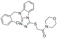 (9ci)-4-[[[9-[(2-氯苯基)甲基]-9h-1,2,4-噻唑并[4,3-a]苯并咪唑-3-基]硫代]乙酰基]-吗啉结构式_606120-98-3结构式