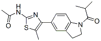 (9ci)-n-[4-[2,3-二氢-1-(2-甲基-1-氧代丙基)-1H-吲哚-5-基]-5-甲基-2-噻唑]-乙酰胺结构式_606121-90-8结构式